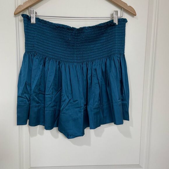 NWT Natural Life teal/turquoise smocked waist flowy shorts size Large/XL - Picture 4 of 6